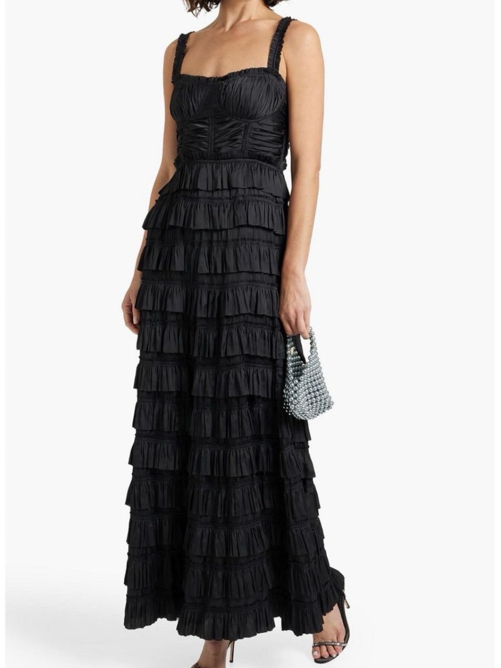 Ulla Johnson Camille Plisse satin dress